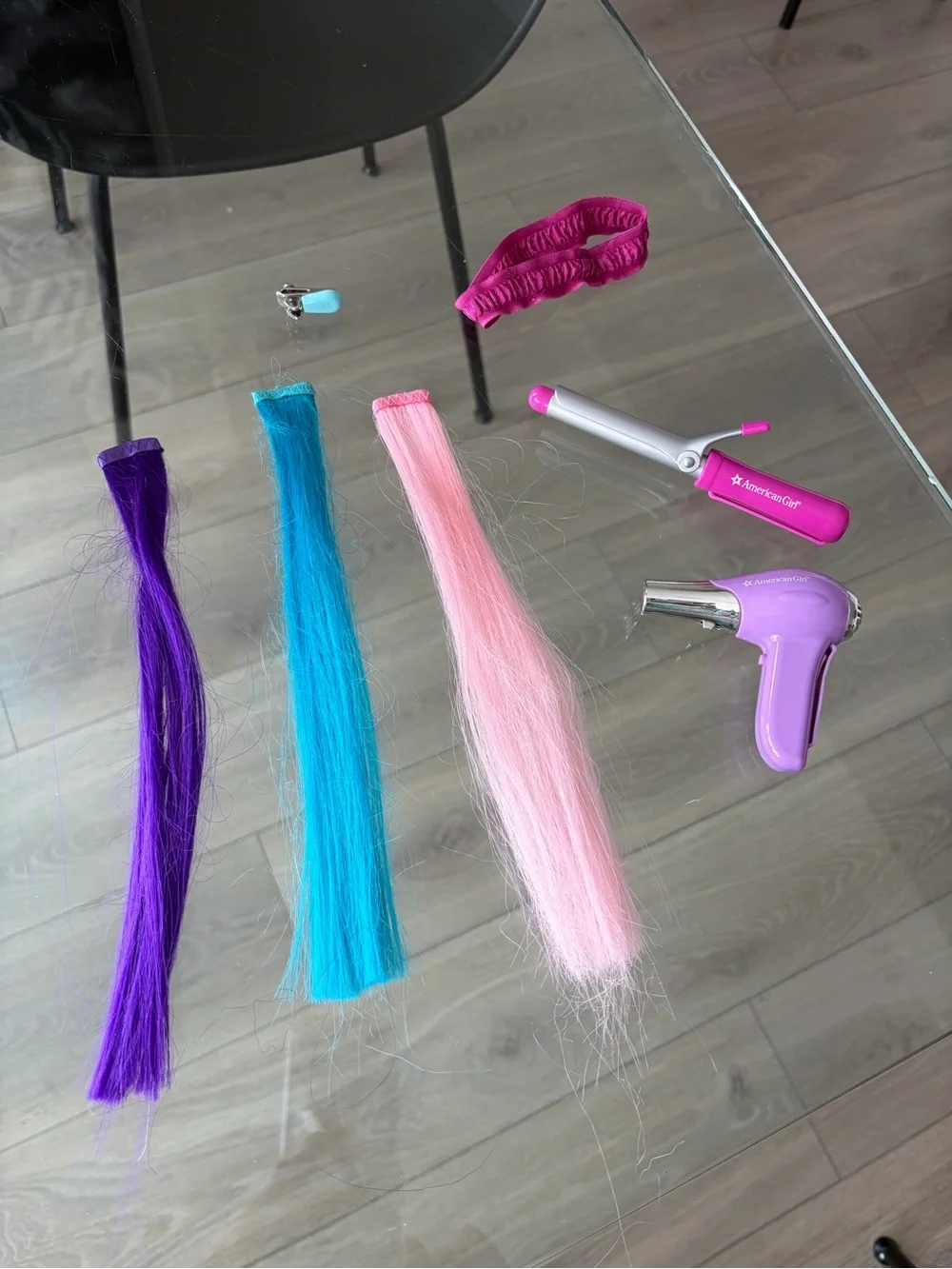 American Girl Blue Hair Salon with Pink Accents